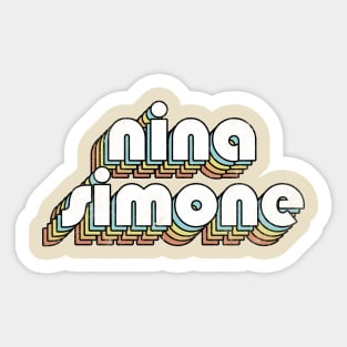 Nina Simone - Retro Rainbow Letters Sticker